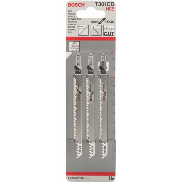 Нож за прободен трион 1 бр T 144 DP дърво BOSCH - 2