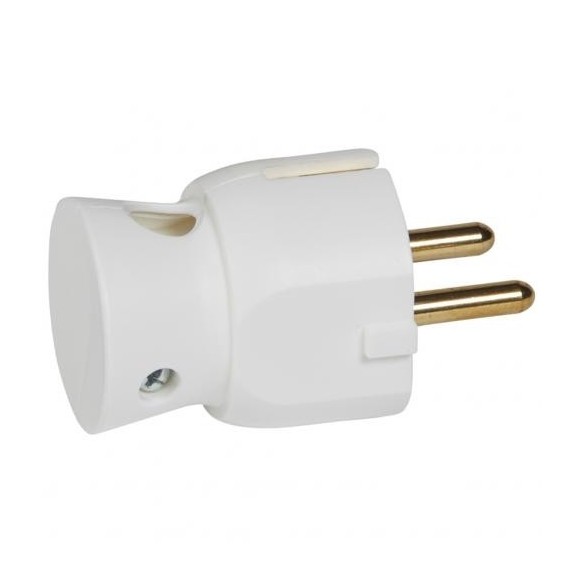 Бял щепсел 2Р+Т 16А 250V 90'' немски стандарт Legrand - 1