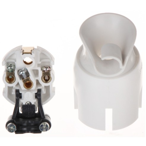 Бял щепсел 2Р+Е 16А с кабел на 90° и въртене на кабела на 360° Legrand - 3