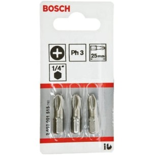 Битове PH3 25 мм - 3 бр. за винтоверти и отвертки BOSCH 2