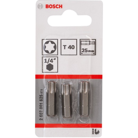 Битове T40 25 мм за винтоверти и отвертки 3 бр. BOSCH