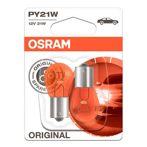 Автомобилна лампа 21W 12V BAU 15S PY21W B OSRAM Orange - 2