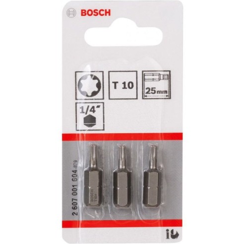 Битове T10 25 мм за винтоверти и отвертки 3 бр BOSCH - 2