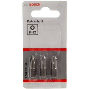 Битове PH2 25 мм за винтоверти и отвертки 3 бр BOSCH - 1 2
