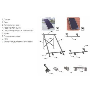 Стойка за слънчев колектор R2 SUP-EC2F 2 кв. м ЕЛДОМ 2