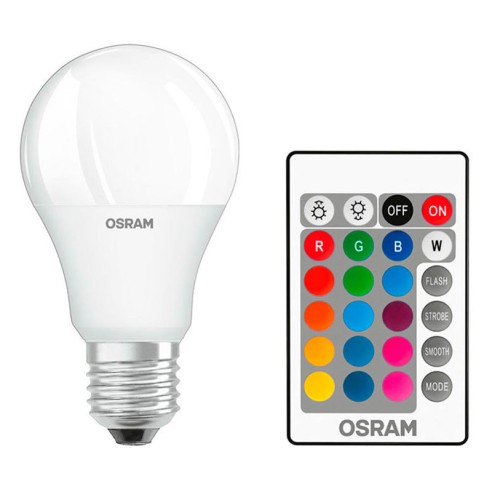 Димируема LED RGB крушка E27 9W 230V 2700K с дистанционно OSRAM - 1