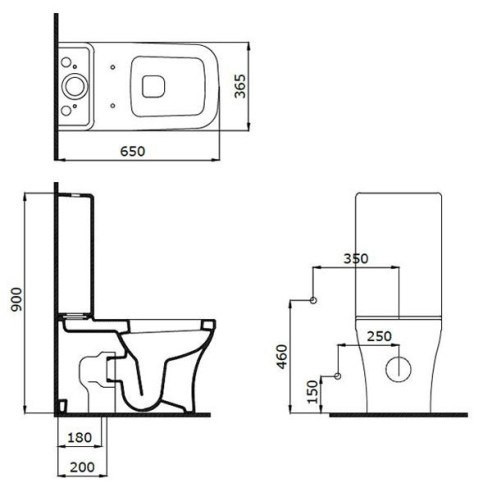 Моноблок Scala Arch бял гланц 65x36.5см BOCCHI - 3