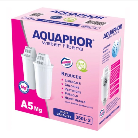 Комплект филтри за вода Aquaphor А5 MG+ 350 л, 2 броя - 1