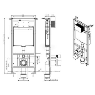 Структура за вграждане тоалетна чиния 50см BOCCHI - 1 2