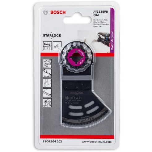 Нож за врязване Starlock AYZ 53 BPB Dual-Tec 40x53 мм BOSCH - 2