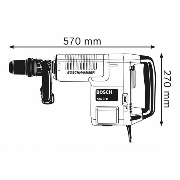 Къртач SDS Plus GSH 11 E Professional 1500 W BOSCH - 1