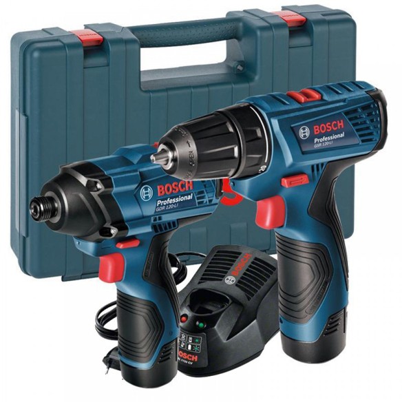 Комплект акумулаторни машини GSR 120LI + GDR 120LI 12V/1.5Ah BOSCH