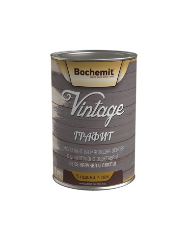 Маслено-алкиден импрегнант Bochemit Vintage 1 л, цвят графит - 1