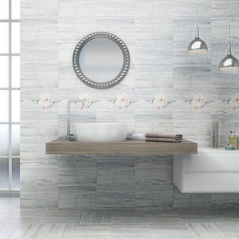 Kai фаянс 25х40 пастел светлосив 5843