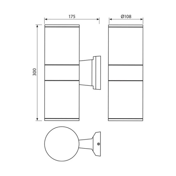 Двоен фасаден аплик YORK 60W VIVALUX - 2
