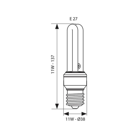 Лампа ECO LINE 11W - E27 - VIVALUX