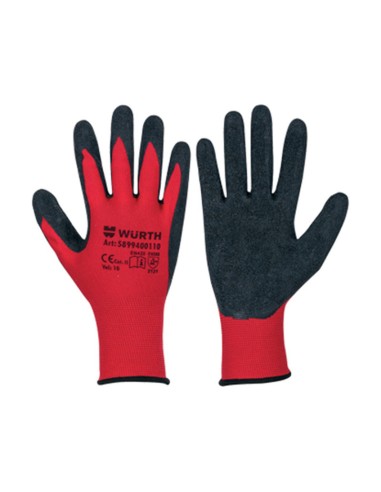 Ръкавици за механици Red Latex Grip Wurth, размер 10 - 1