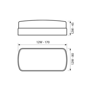 Влагозащитен плафон BALI/O LED 12W VIVALUX - 1 2