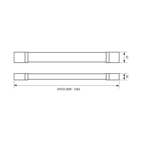 LED тяло ATICO LED 36W 1200мм VIVALUX - 2