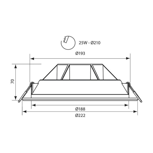 LED панел TOP LED 25W VIVALUX - 3