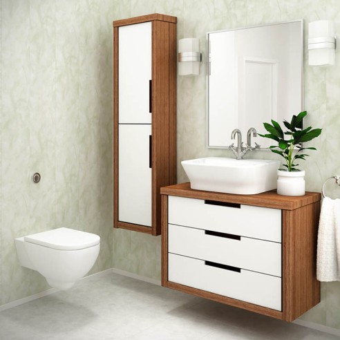 PVC ламперия 25см/8мм 2.65м цвят Marmino Green Vilo - 2