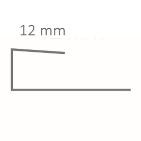 Бял завършващ профил за ламперия 3 м Vilo - 2