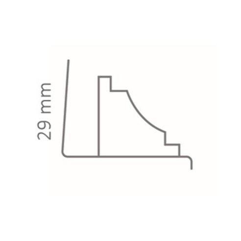 Бял декоративен профил за ламперия 2.70 м Vilo - 2