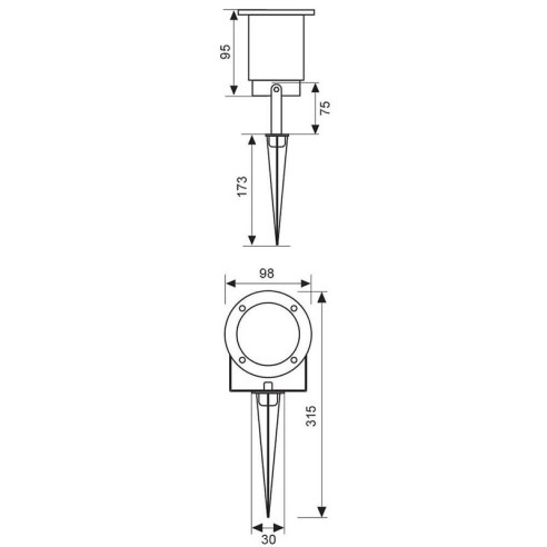 Градински фенер + фасунга и стойка ACER 35W VIVALUX - 2