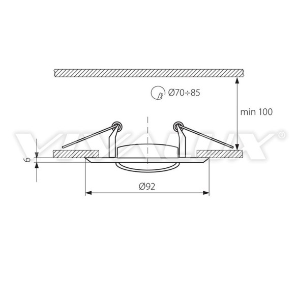 Луна перлено сиво/злато подвижна 12V VIVALUX