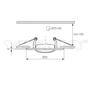 Луна графит/никел подвижна 12V VIVALUX 2