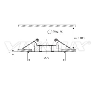 Луна матиран перлен хром 12V 50W VIVALUX 2