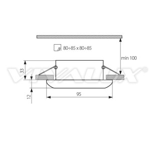 Луна квадратна мат/хром 12V VIVALUX 2