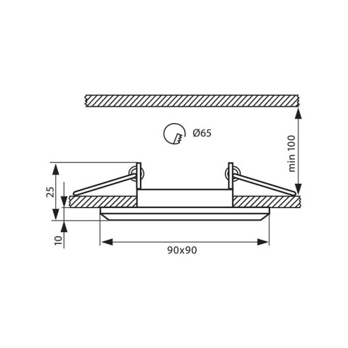 Луна квадратна черна 12V VIVALUX - 1