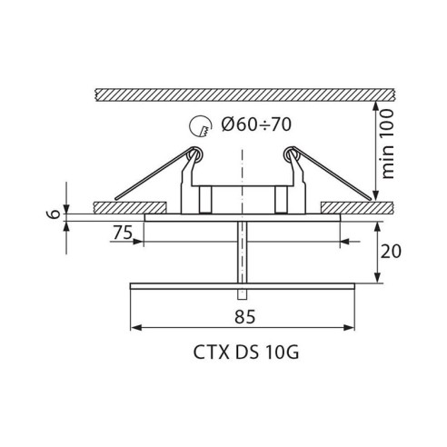 Луна СТХ-DS10G/A хром 12V VIVALUX