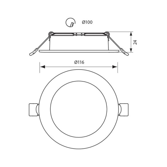 LED панел MONI LED 8W VIVALUX - 1