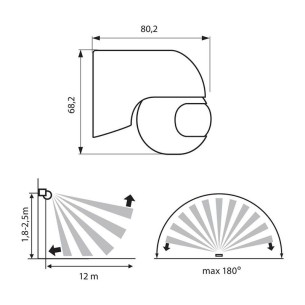 Сензор за движение 800W 230V VIVALUX - 1 2