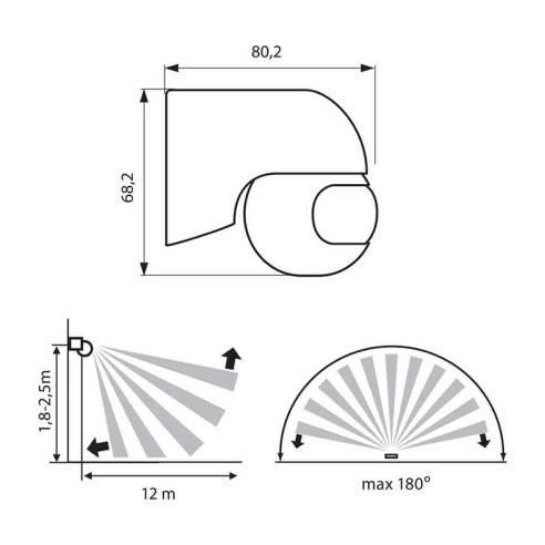 Сензор за движение 800W 230V VIVALUX - 2