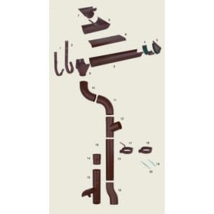 Дълга скоба за улук STABICOR-M 25х6 Ø125 BRAMAC - 1 2