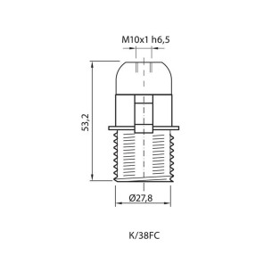 Фасунга полурезбована бяла VIVALUX - 1 2