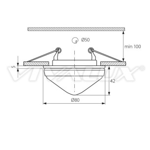 Луна Ø 8см G6.35 хром 12V VIVALUX 2