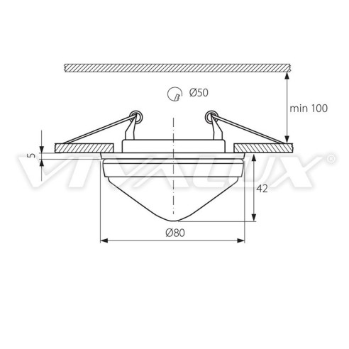 Луна Ø 8см G6.35 хром 12V VIVALUX