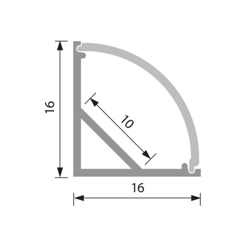 Алуминиев профил за LED ленти 2 метра VIVALUX - 2