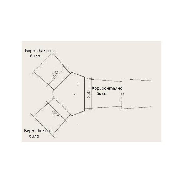 Капак тройник Атика Антик BRAMAC - 3