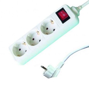 Разклонител 3 гнезда с кабел 5 м х 1.5 мм² с ключ Makalon - 1