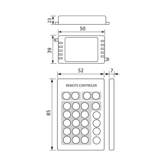 LED контролер RGB IR LED 72W VIVALUX - 2