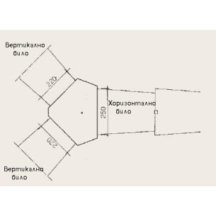 Капак тройник Икономик сив BRAMAC - 1 2
