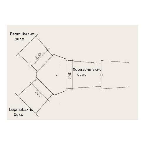 Капак тройник Икономик сив BRAMAC - 2
