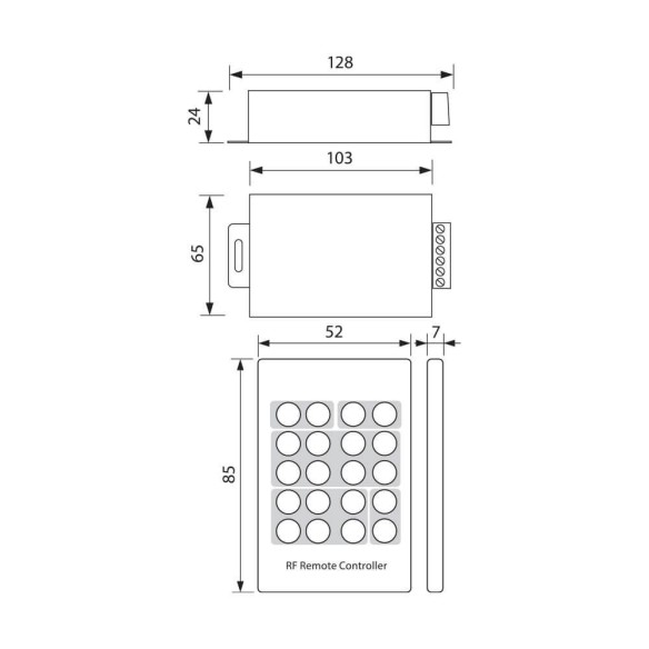 LED контролер RGB RF 144W VIVALUX - 2