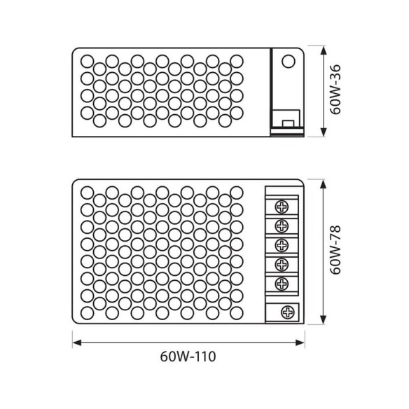 LED захранване LED DRIVER 60W VIVALUX - 2