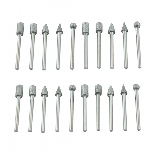 Диамантени борчета ø3мм 20 броя к-кт Raider - 1